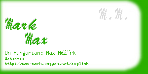 mark max business card